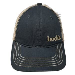 Hodia Snapback Trucker Hat Black OS Adjustable Embroidered Mesh Back District